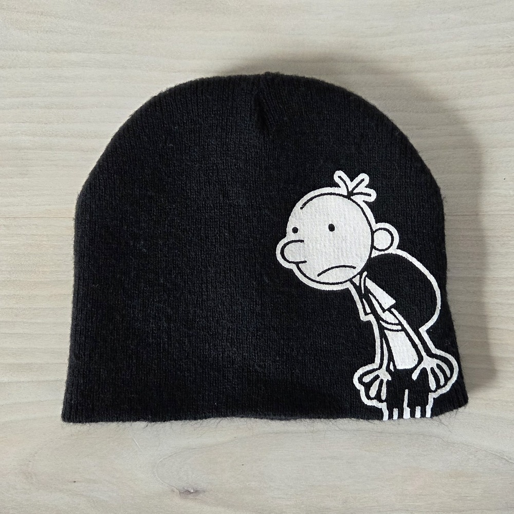 Official 2012 Diary of a Wimpy Kid Greg Heffley Graphic Beanie Black OS